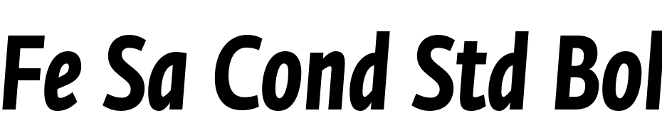 Fe Sa Cond Std Bold Italic Font Download Free