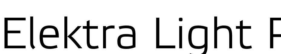 Elektra Light Pro Yazı tipi ücretsiz indir