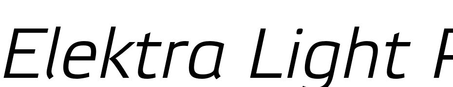 Elektra Light Pro Italic cкачати шрифт безкоштовно