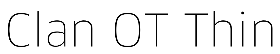 Clan OT Thin Font Download Free