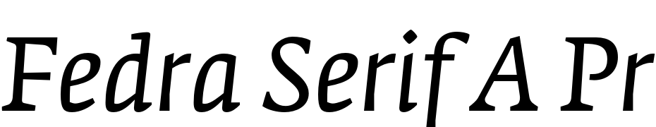 Fedra Serif A Pro Book Italic Font Download Free