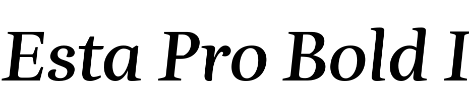 Esta Pro Bold Italic Font Download Free