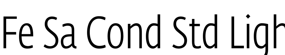 Fe Sa Cond Std Light Font Download Free