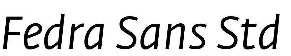 Fedra Sans Std Book Italic Yazı tipi ücretsiz indir