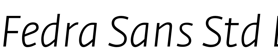 Fedra Sans Std Light Italic Font Download Free