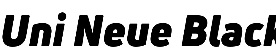 Uni Neue Black Italic Font Download Free
