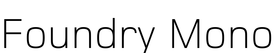 Foundry Monoline Light cкачати шрифт безкоштовно
