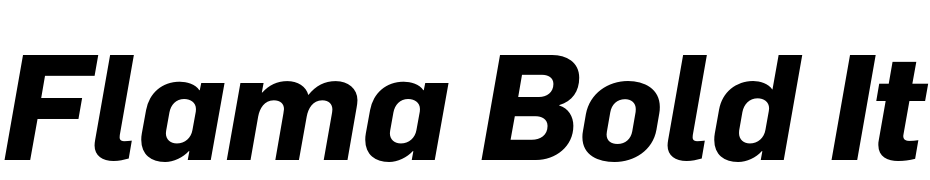 Flama Bold Italic Font Download Free