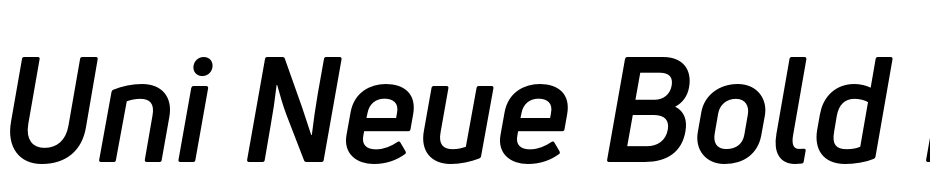 Uni Neue Bold Italic Font Download Free