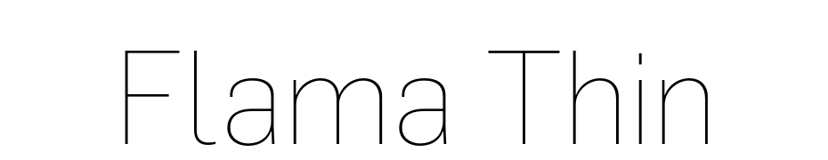 Flama Thin Font Download Free