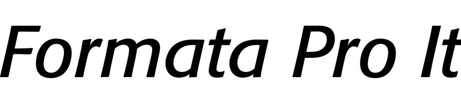 Formata Pro Italic Scarica Caratteri Gratis