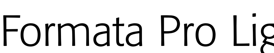 Formata Pro Light Font Download Free