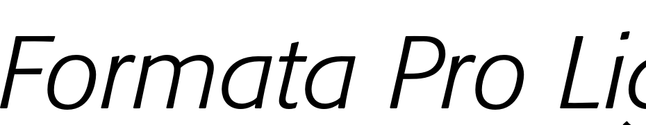 Formata Pro Light Italic Font Download Free
