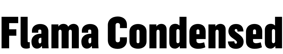 Flama Condensed Black Schrift Herunterladen Kostenlos