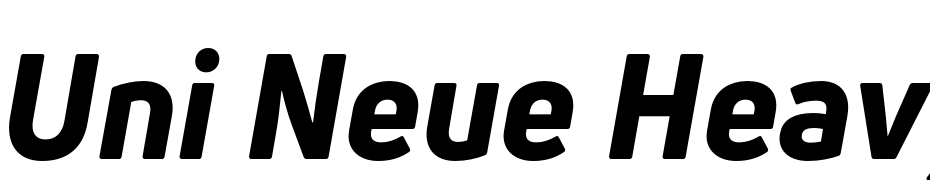Uni Neue Heavy Italic Font Download Free