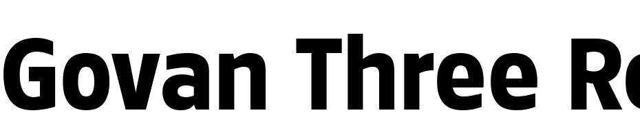 Govan Three Regular Font Download Free
