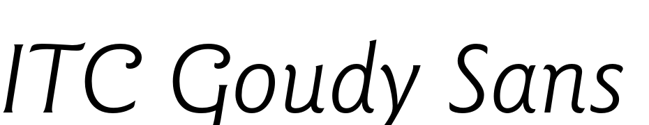 ITC Goudy Sans Pro Book Italic Schrift Herunterladen Kostenlos