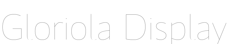 Gloriola Display Hair Font Download Free