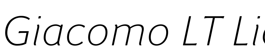 Giacomo LT Light Italic cкачати шрифт безкоштовно