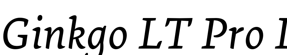 Ginkgo LT Pro Italic Schrift Herunterladen Kostenlos