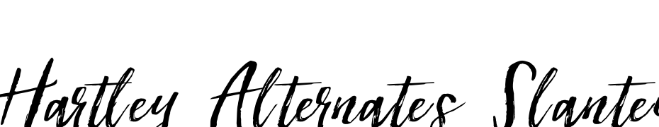 Hartley Alternates Slanted Font Download Free