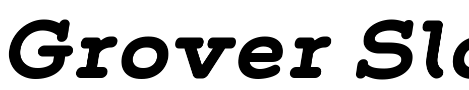 Grover Slab Bold Italic cкачати шрифт безкоштовно