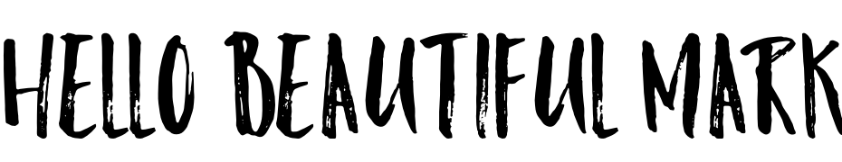 Hello Beautiful Marker Font Download Free