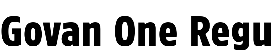 Govan One Regular Yazı tipi ücretsiz indir