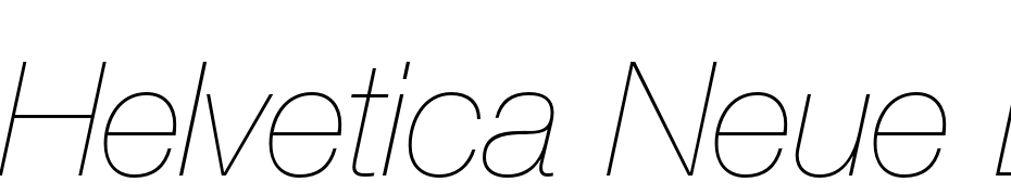 Helvetica Neue LT Pro 26 Ultra Light Italic Font Download Free
