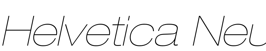 Helvetica Neue LT Pro 23 Ultra Light Extended Oblique Font Download Free
