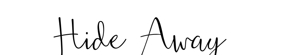 Hide Away Font Download Free