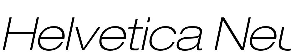 Helvetica Neue LT Pro 33 Thin Extended Oblique Font Download Free