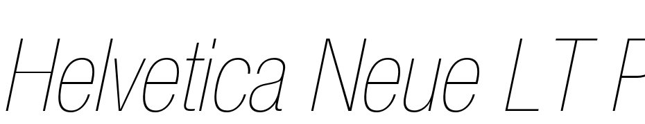 Helvetica Neue LT Pro 27 Ultra Light Condensed Oblique Font Download Free