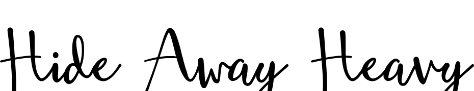 Hide Away Heavy Font Download Free