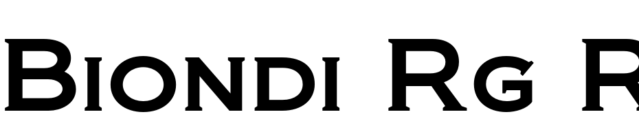 Biondi Rg Regular Font Download Free