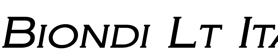 Biondi Lt Italic Font Download Free