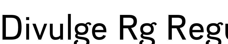 Divulge Rg Regular Font Download Free