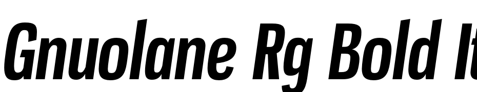 Gnuolane Rg Bold Italic Font Download Free