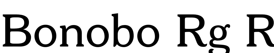 Bonobo Rg Regular Yazı tipi ücretsiz indir