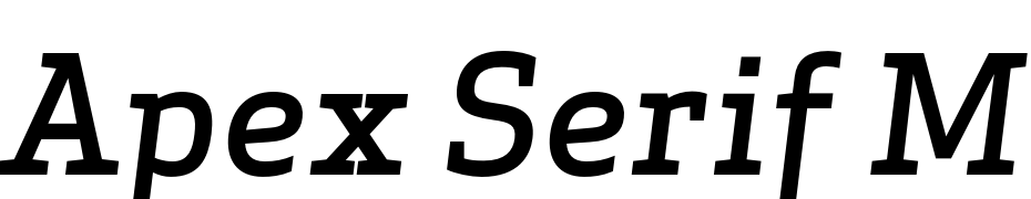 Apex Serif Medium Italic Scarica Caratteri Gratis