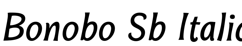 Bonobo Sb Italic Scarica Caratteri Gratis