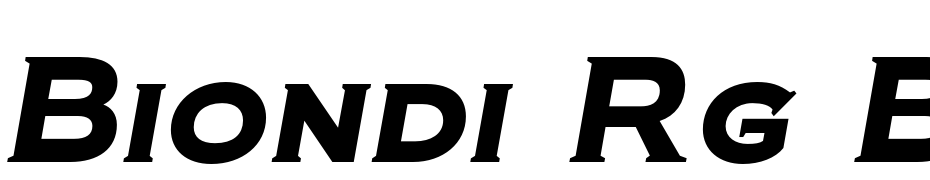 Biondi Rg Bold Italic Font Download Free