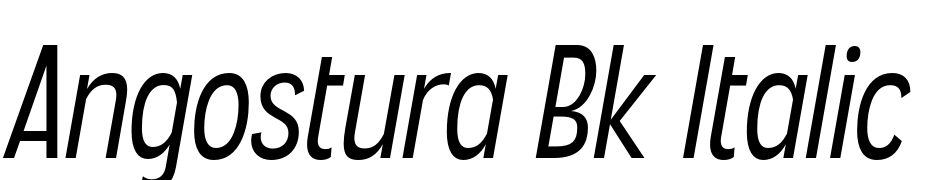 Angostura Bk Italic Font Download Free