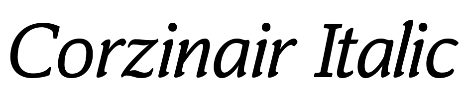Corzinair Italic Font Download Free