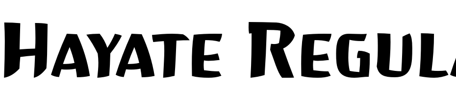 Hayate Regular Font Download Free