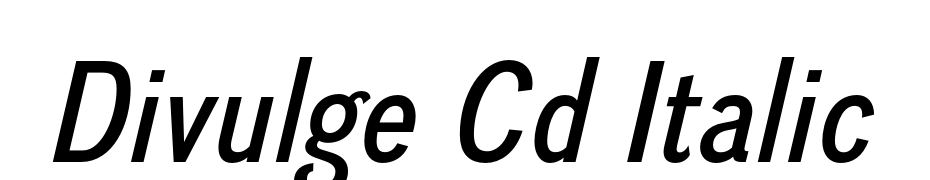 Divulge Cd Italic Font Download Free