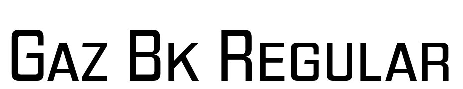 Gaz Bk Regular Font Download Free