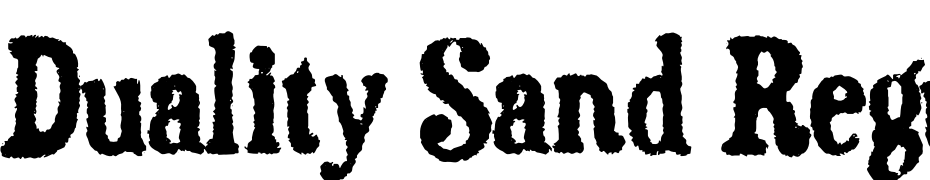 Duality Sand Regular Font Download Free