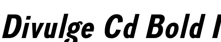 Divulge Cd Bold Italic Font Download Free