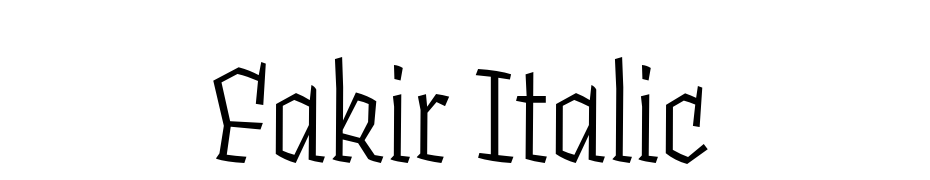 Fakir Italic Yazı tipi ücretsiz indir